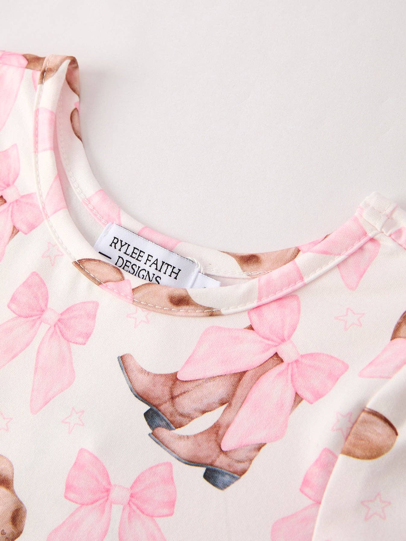 Autumn Western Girls Bow Milk Silk Long Sleeve Dress