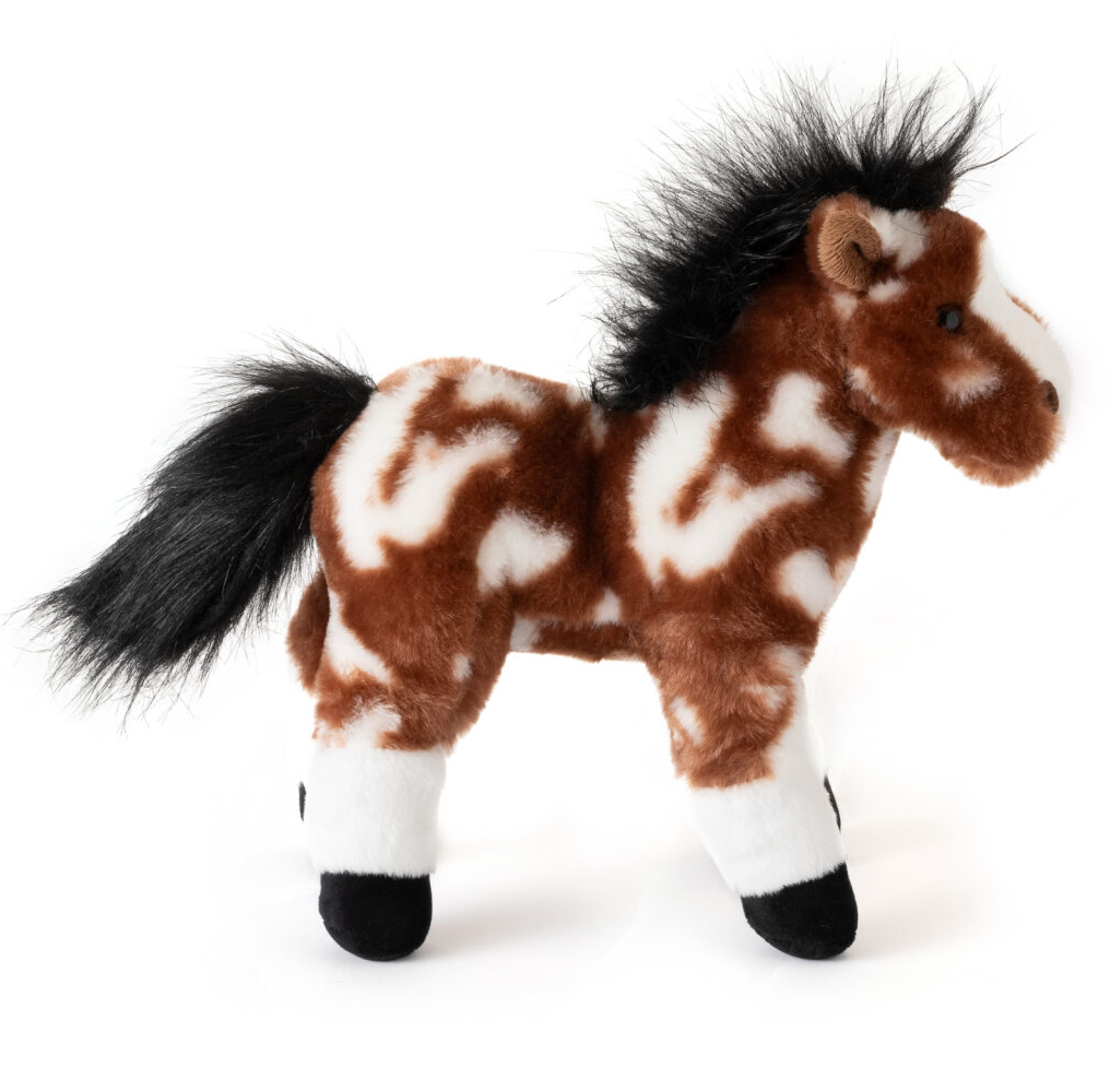 The Petting Zoo - 12" (30cm) Standing Horse Painted / Pinto Farm/Barnyard Animal
