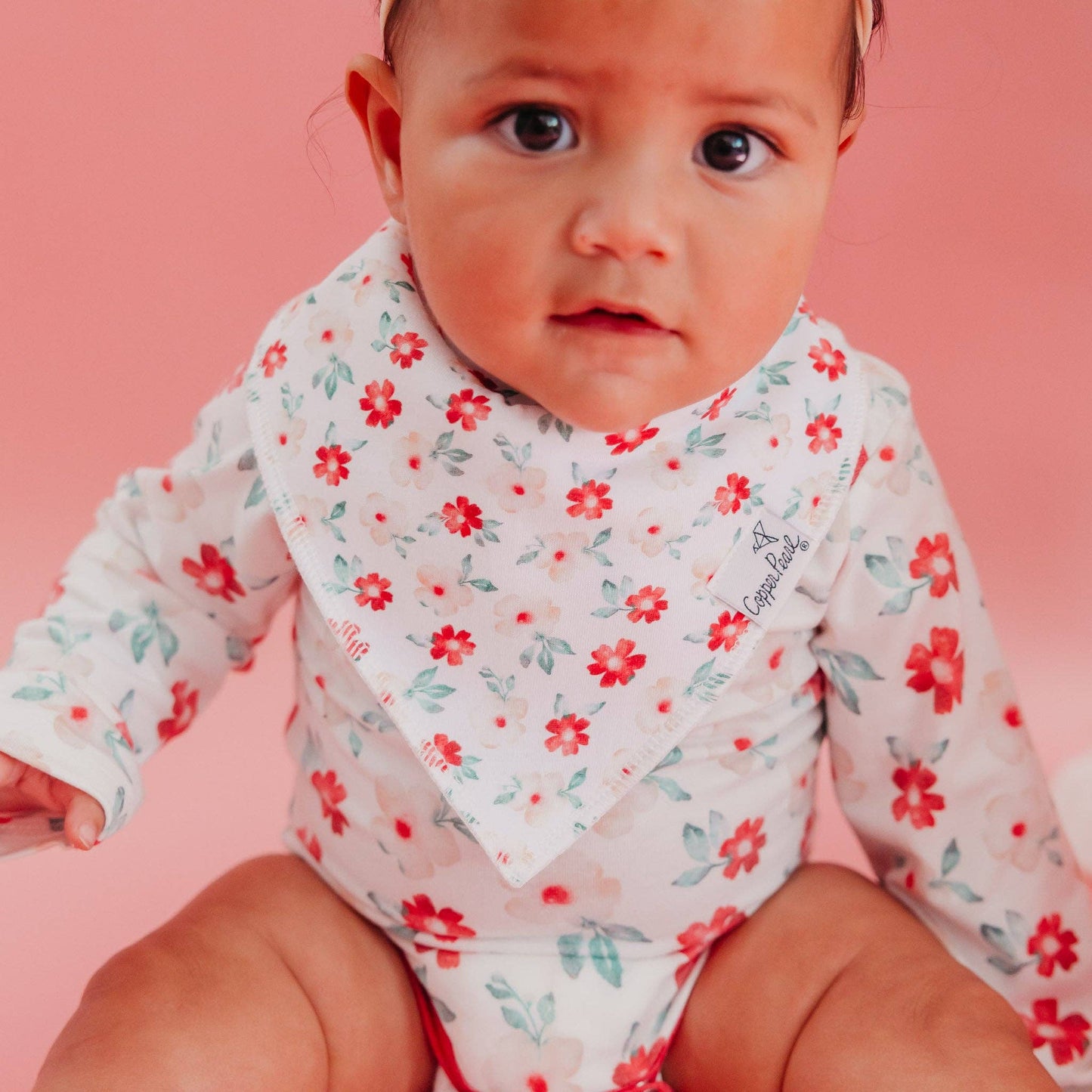 Copper Pearl - 4 Pack Baby Bandana Bibs - Juliet