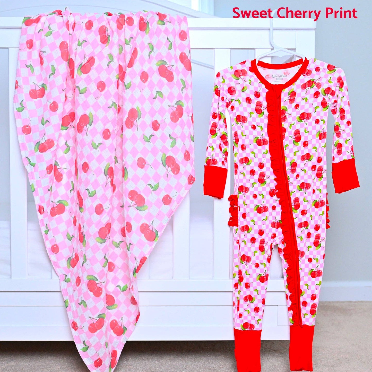 Convertible Ruffle Zipper Pajama Cherry On Top
