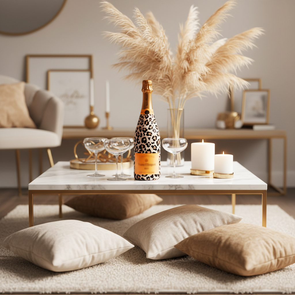 Beau Bottles - Beau Bottles Tan Leopard- Champagne Collection