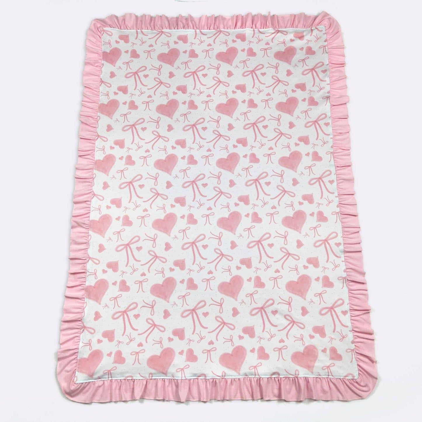 Pink Velvet Heart Blanket