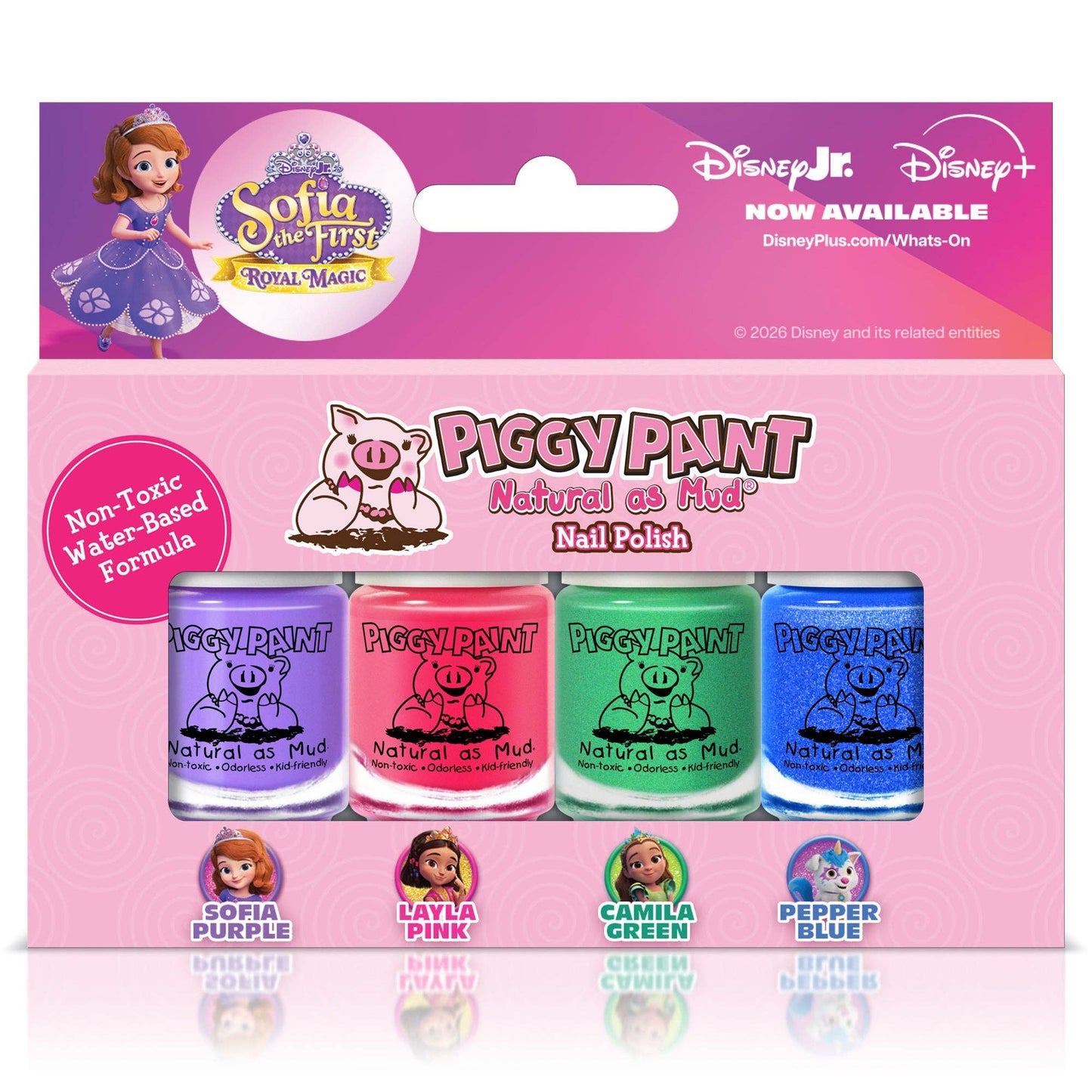 Piggy Paint - Sofia the First 4-Polish Box Set - Kids Non-toxic Nail Polish