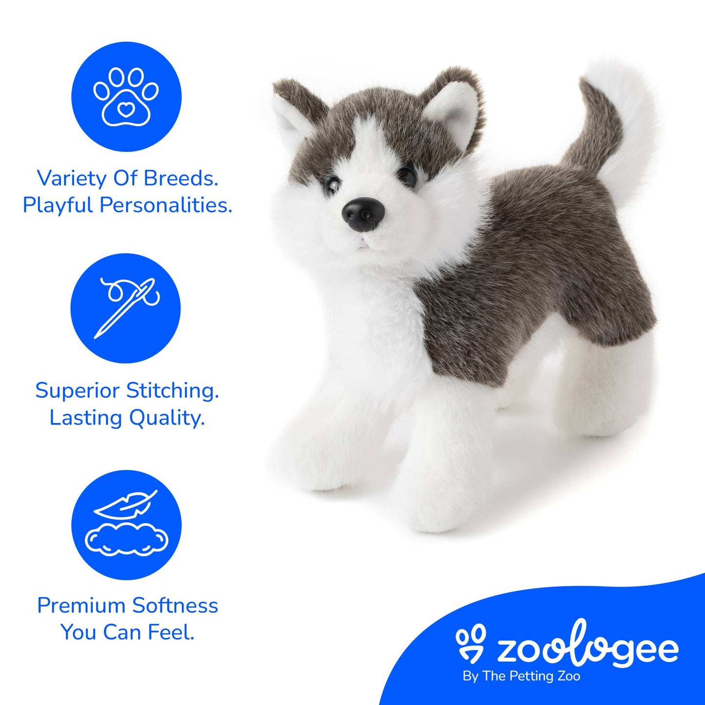 The Petting Zoo -  New Husky Dog Small 8" (20cm)
