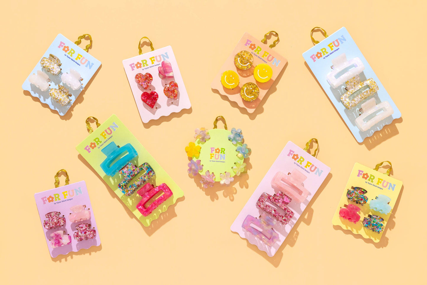 Pearl Confetti Mini Claw Clips