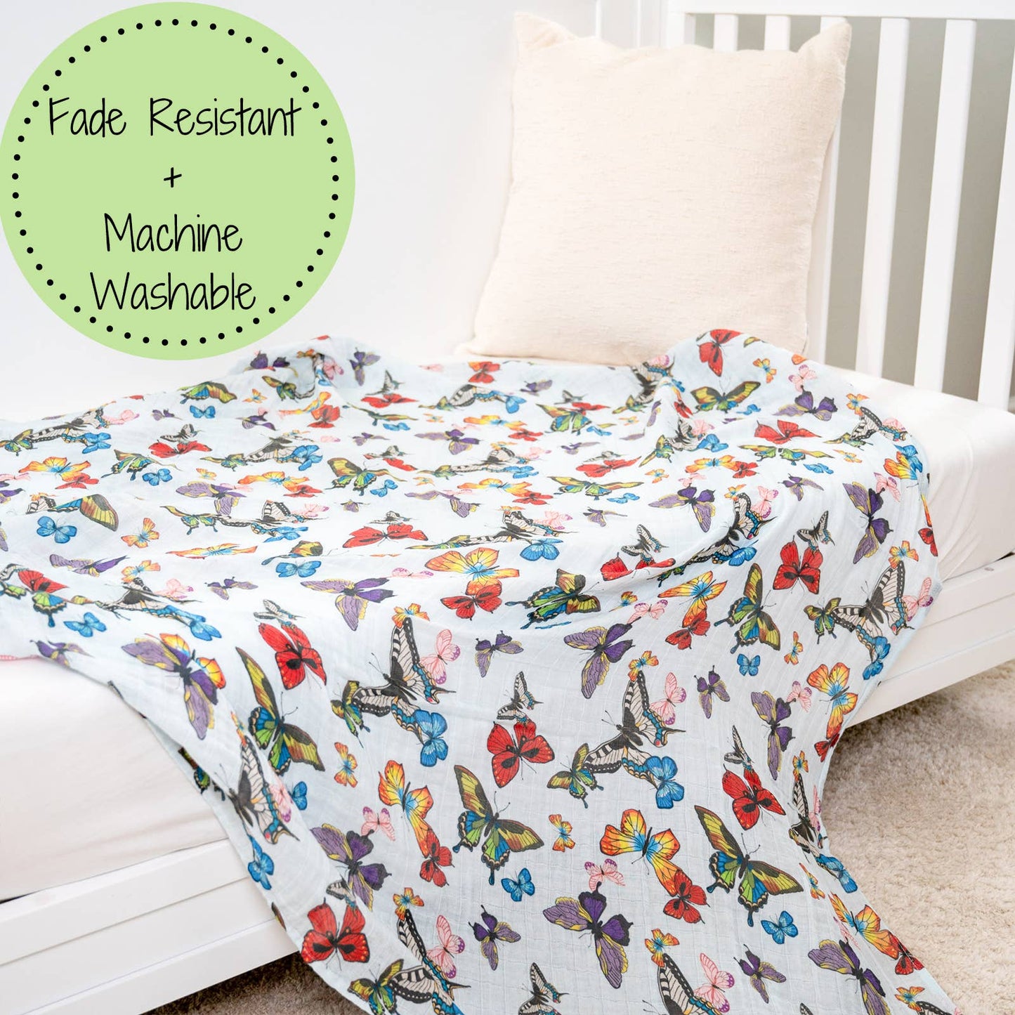 LollyBanks - Butterfly Away Baby Swaddle Blanket