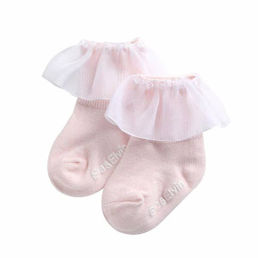 Frill Ankle Socks - Yuna Pink