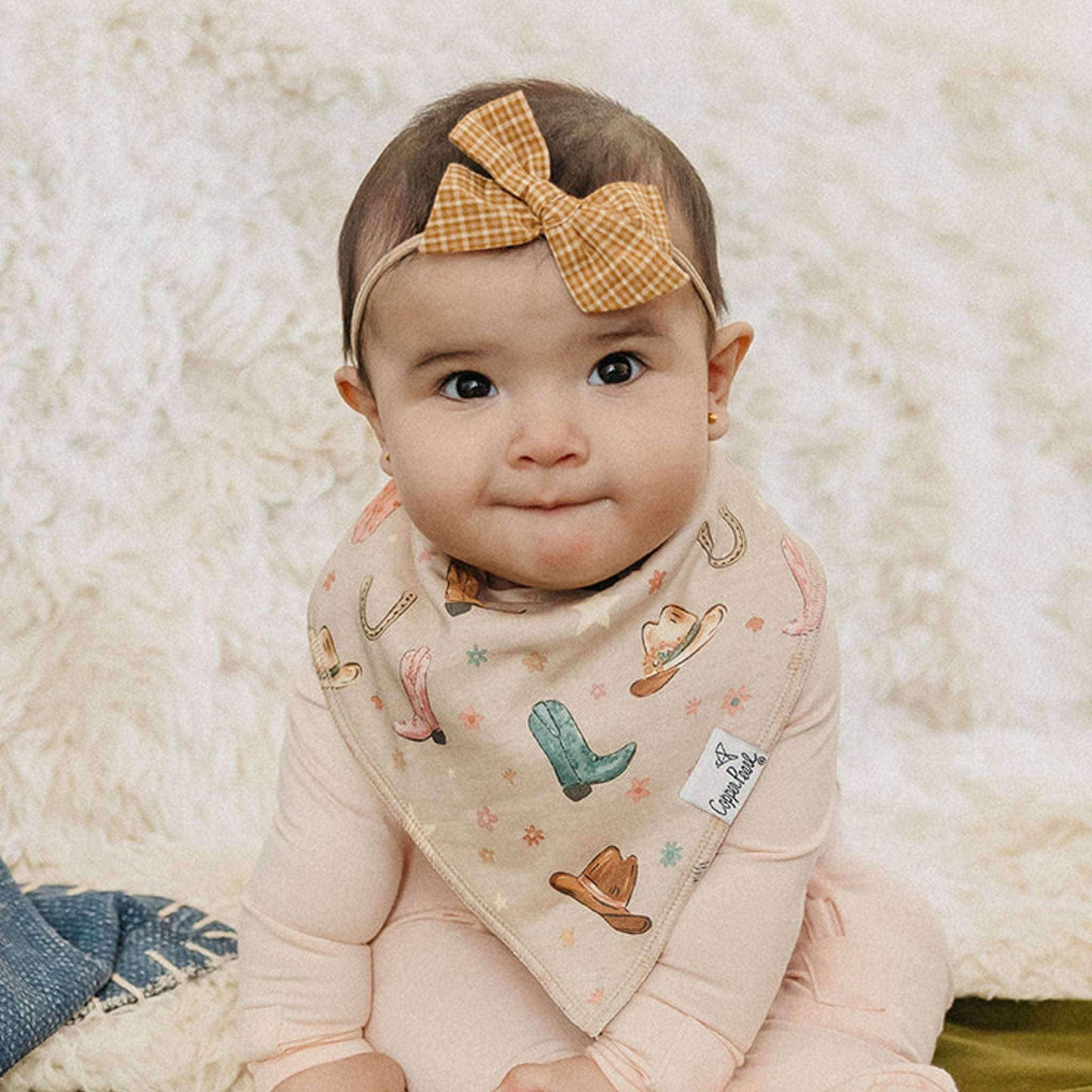 Copper Pearl - 4 Pack Baby Bandana Bibs - Cheyenne