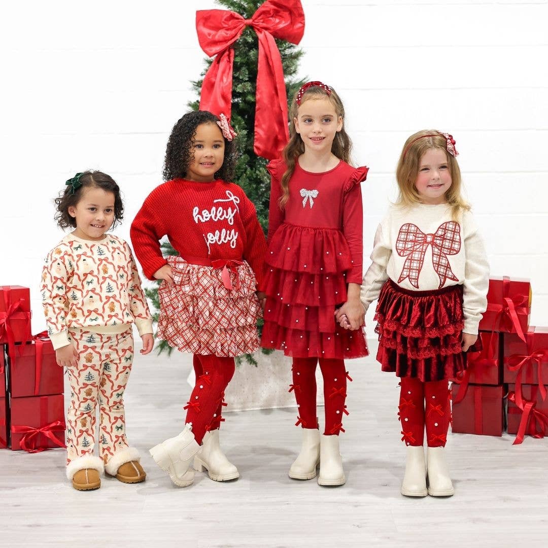Sweet Wink - Christmas Cutie Flare Legging - Girls Clothes