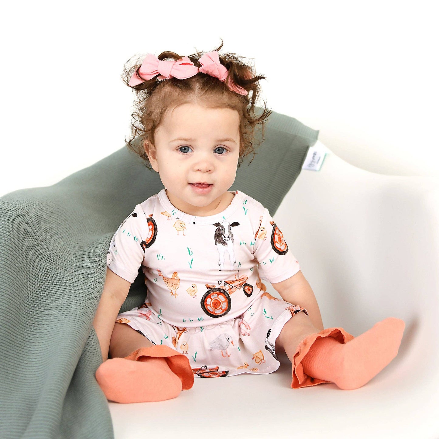 Millie Moo TUTU Bamboo Farm Baby Clothing Dress Outfit