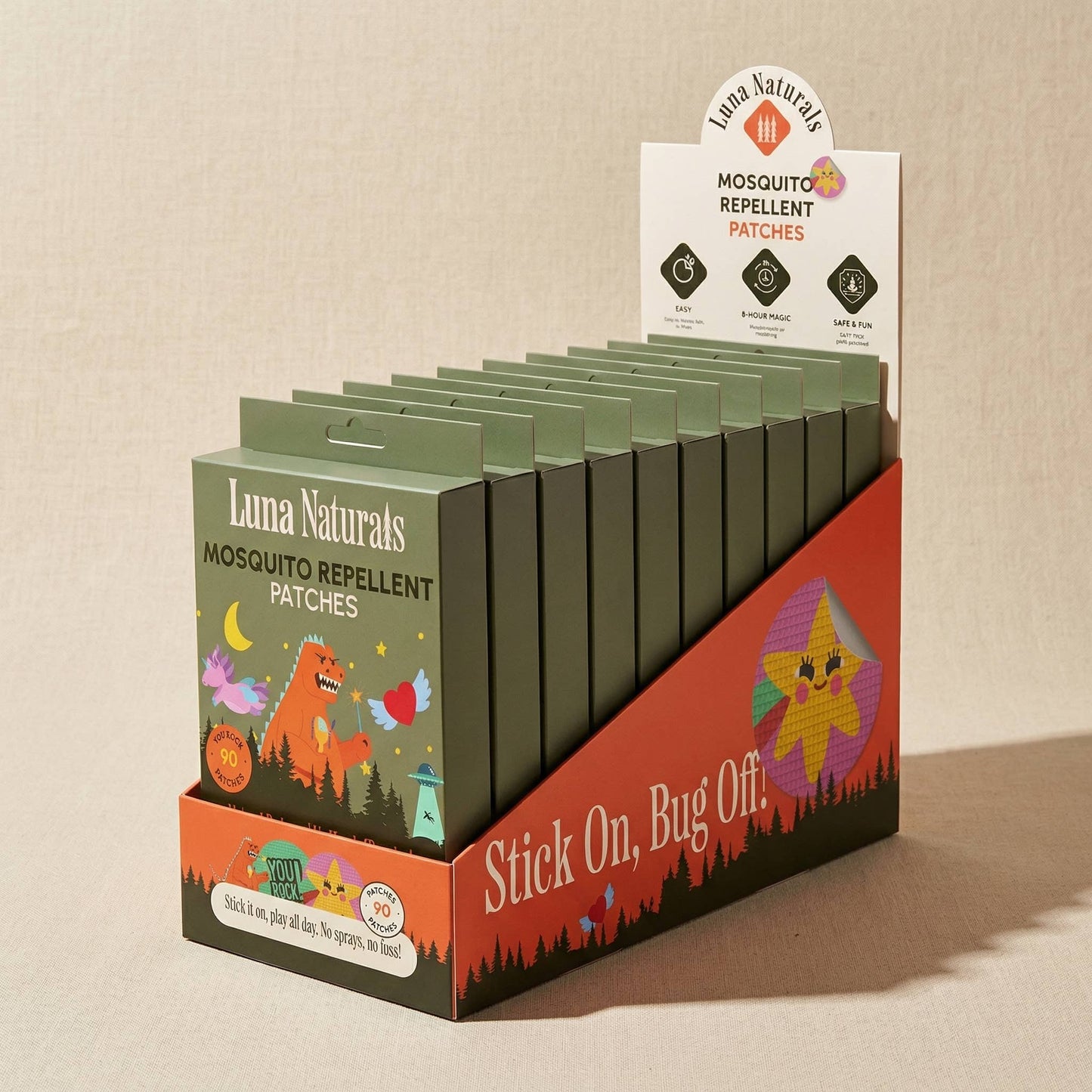 Luna Naturals - Kids Mosquito Repellent Patches | 12 PK | Fresh & Herbal