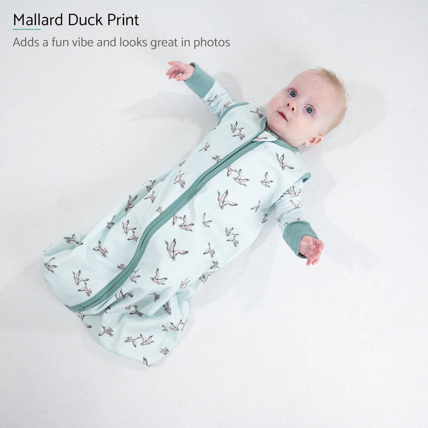 LollyBanks - Quackin'Up Mallard Duck Sleep Sack, 100% Organic Cotton