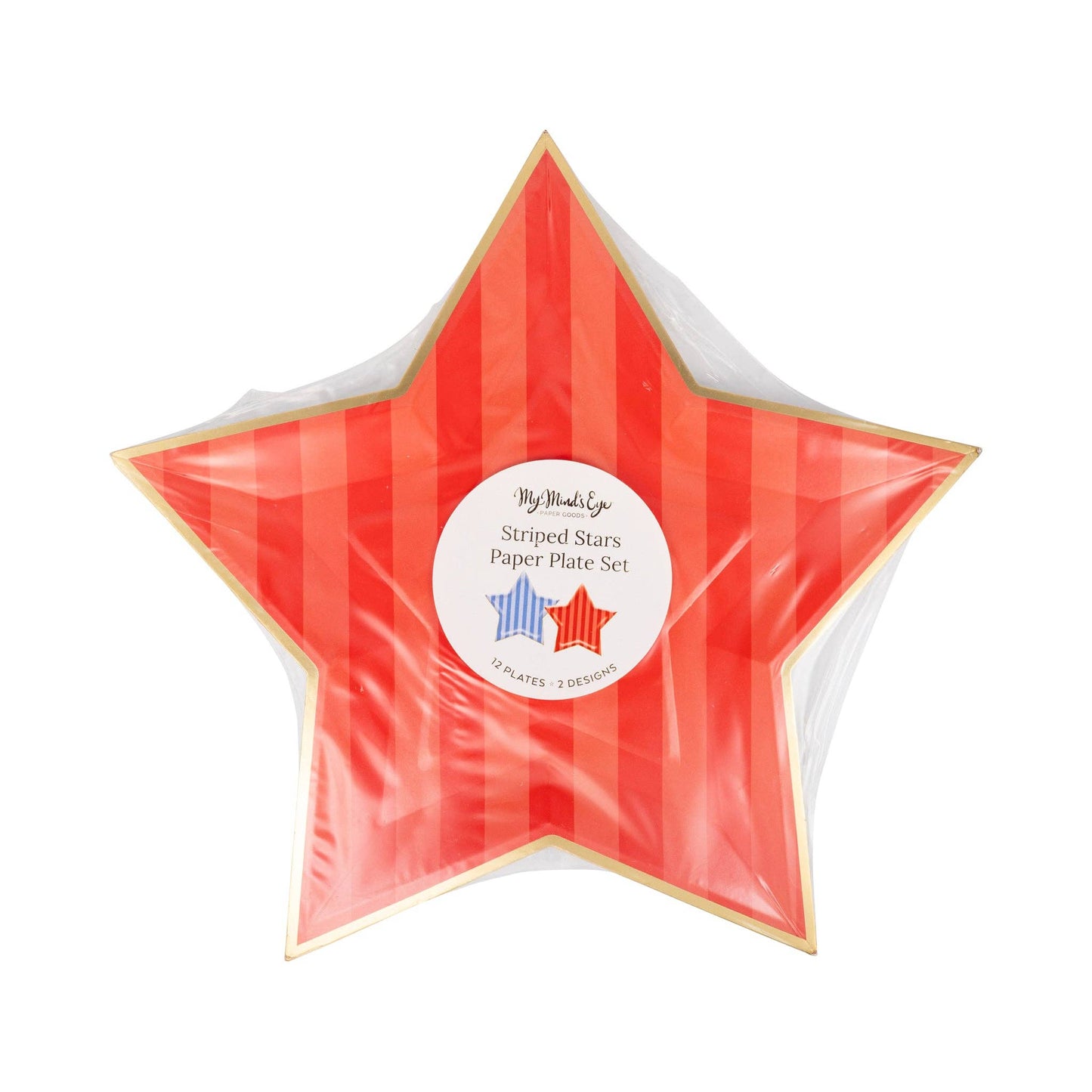 Stripe Star Plate Set (8 ct)