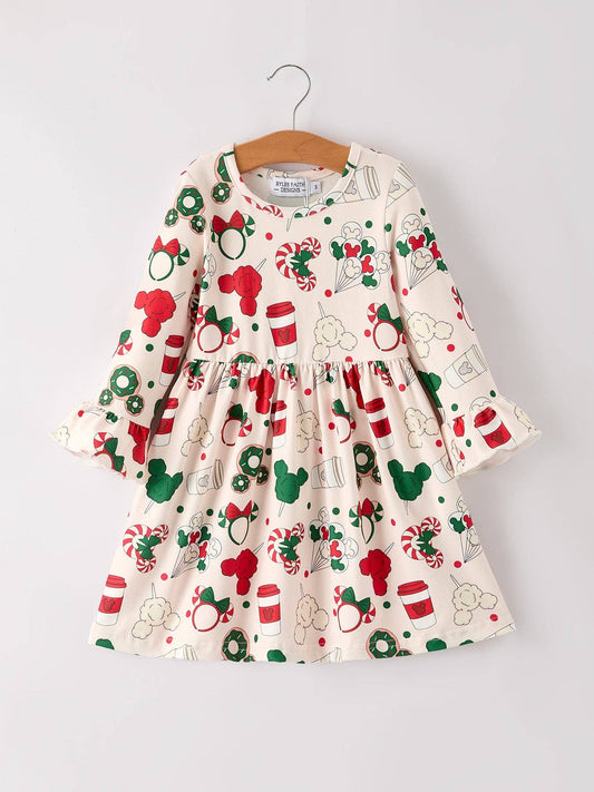Rylee Faith Designs - Merry Christmas Dress – Featuring Candy, Coffee, and Characters
