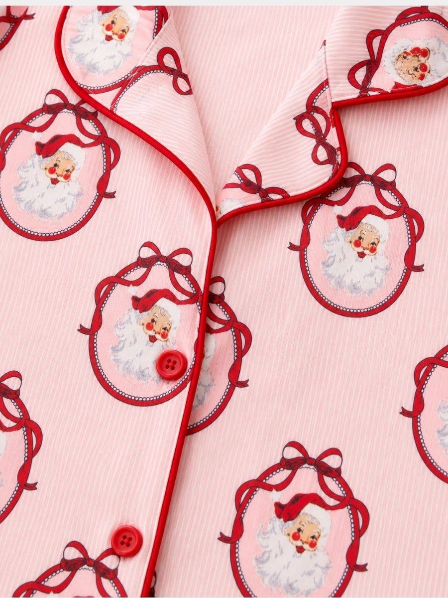 Vintage Santa Christmas Mommy & Me Pajama Set