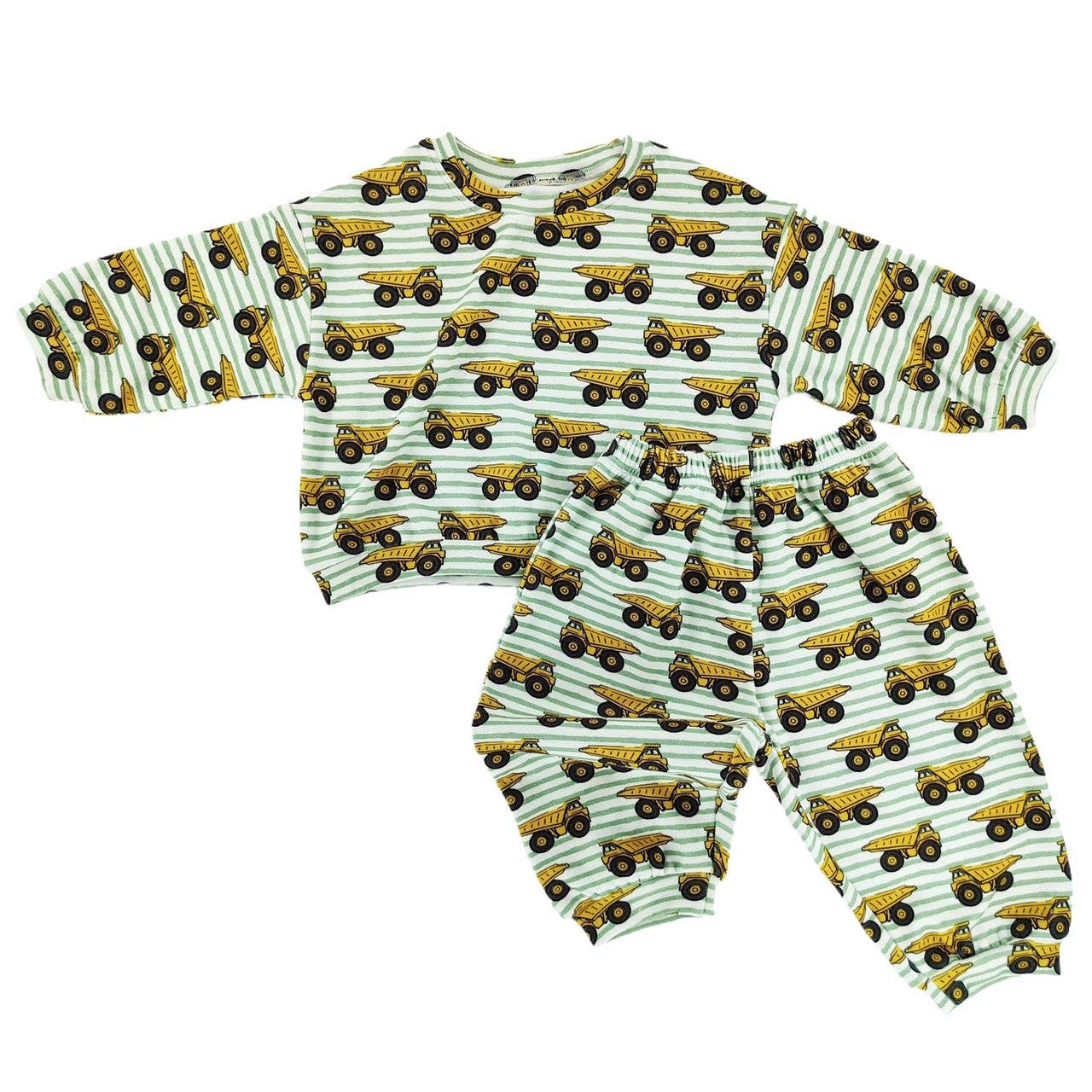 Little One Shop - Dump Trucks Sweatsuit