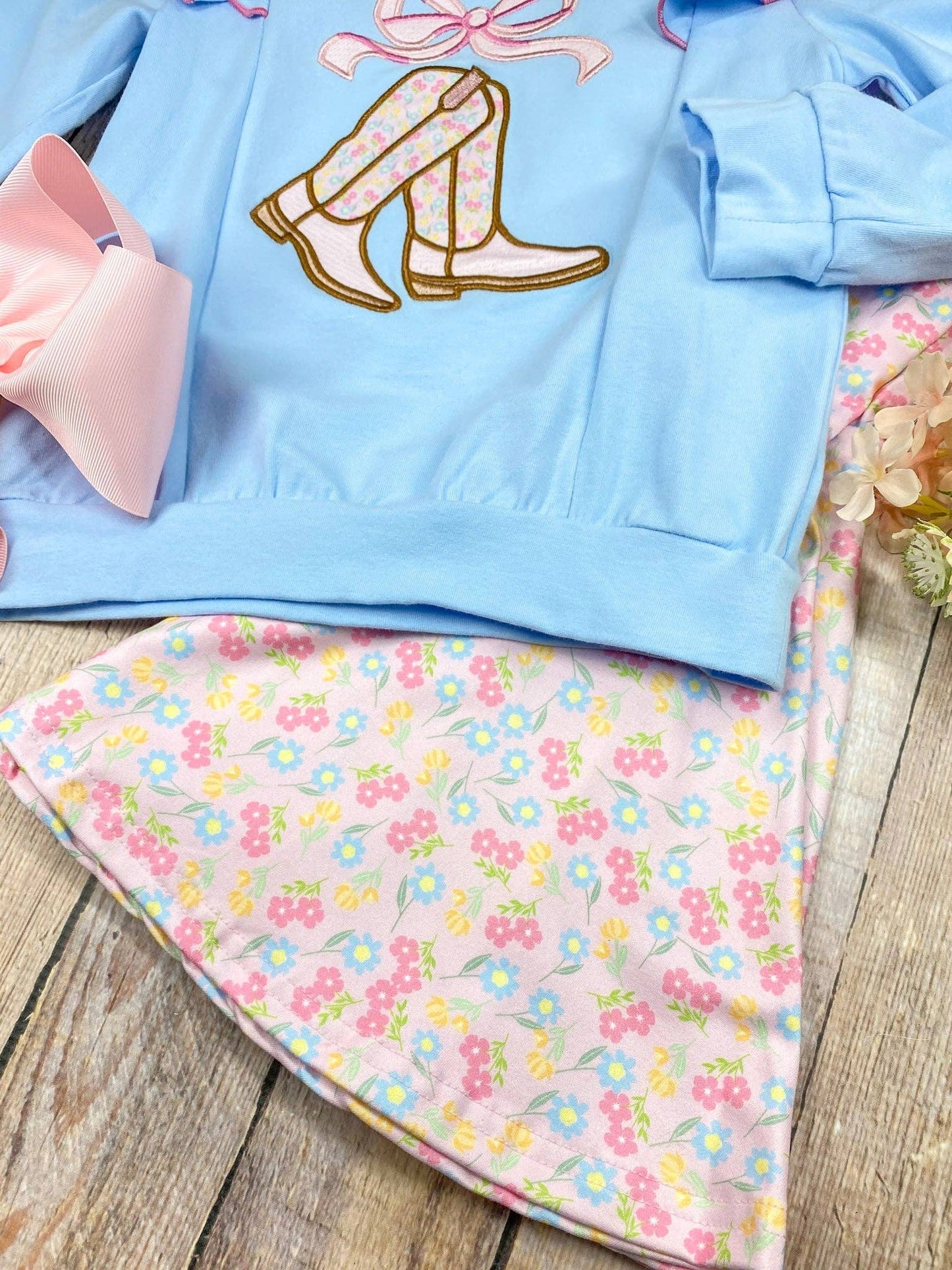The Hair Bow Company - Boots and Bows Western Bell Bottom Set