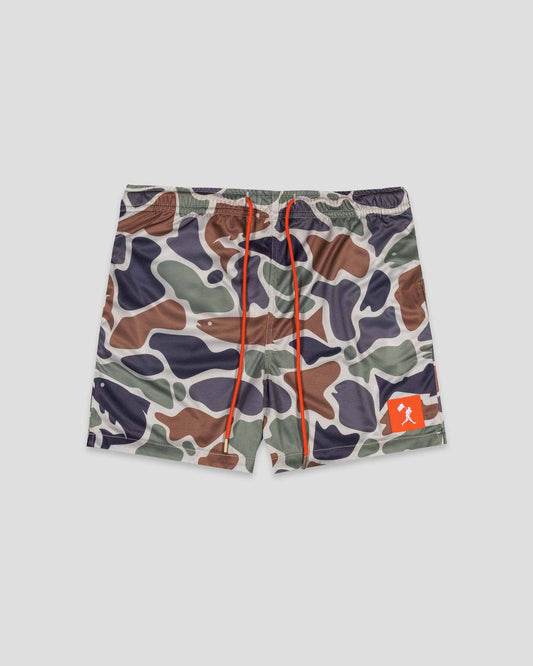 Baseballism - Fishing Club Angler Camo Diamond Air Mesh Shorts - Youth