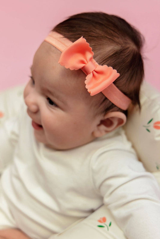 2.5" Bitty Scalloped Bow | Headband