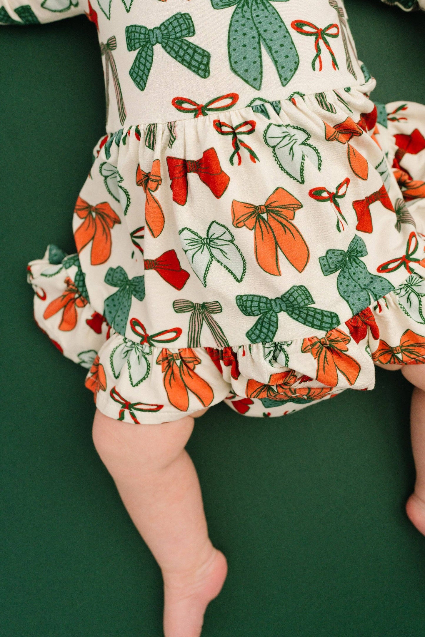 Little One Shop - Merry Bows Bodysuit Bamboo Dress