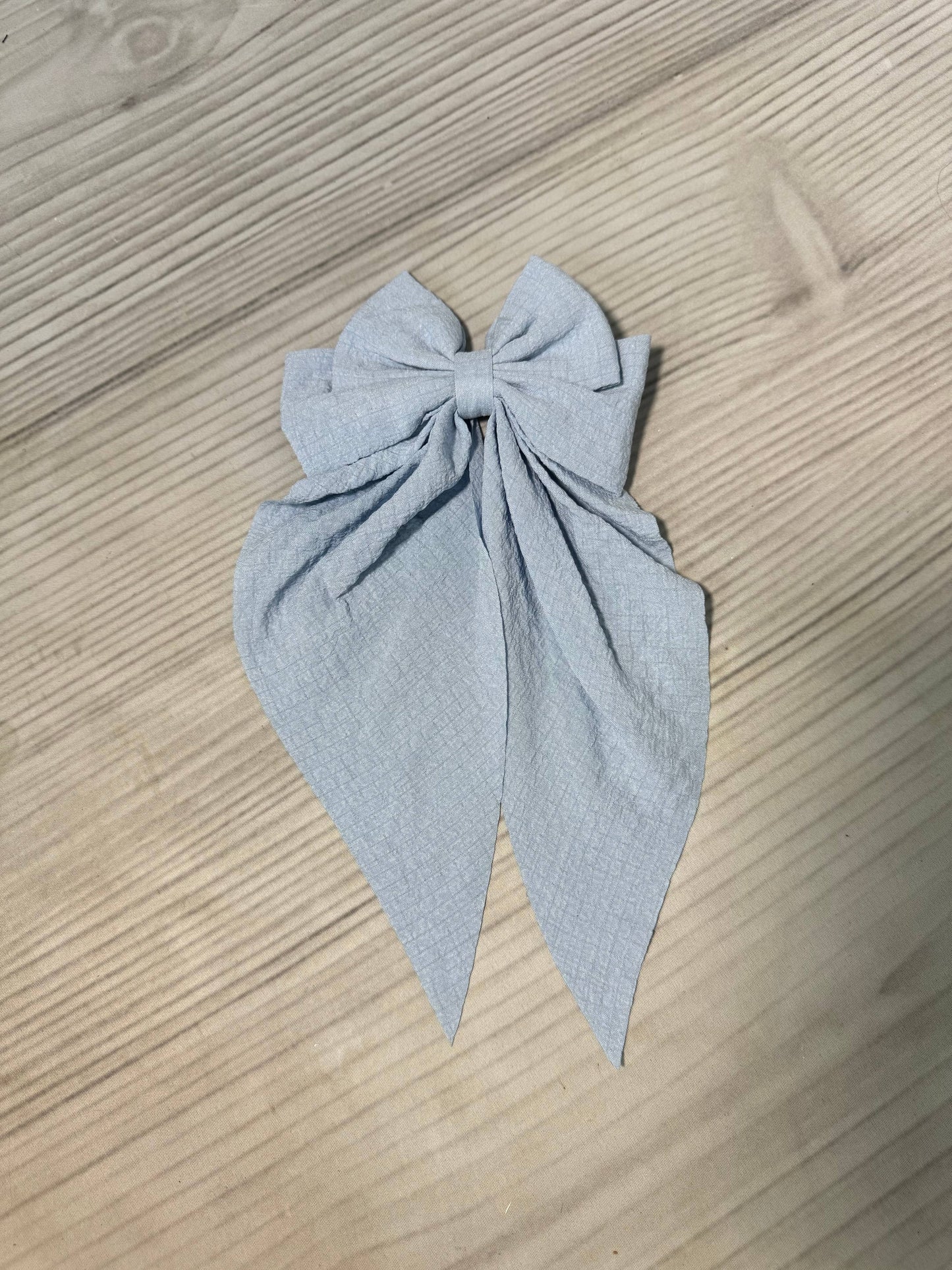 Coquette Hair Bow - Powder Blue