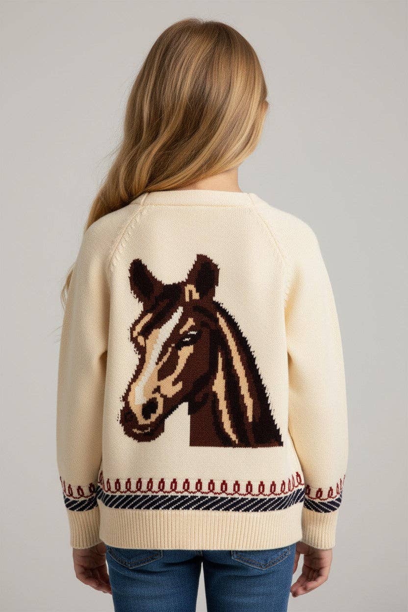 Ivory western knit cardigan