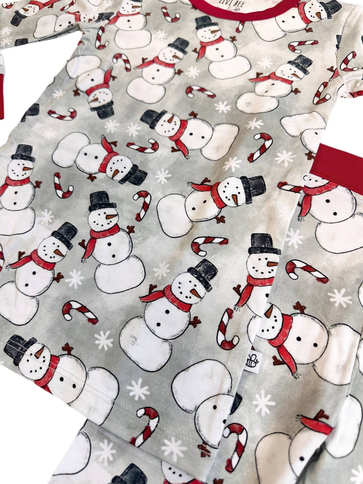 Livi Bee Co. - Snowman Snuggles 2 Piece Pajama Set