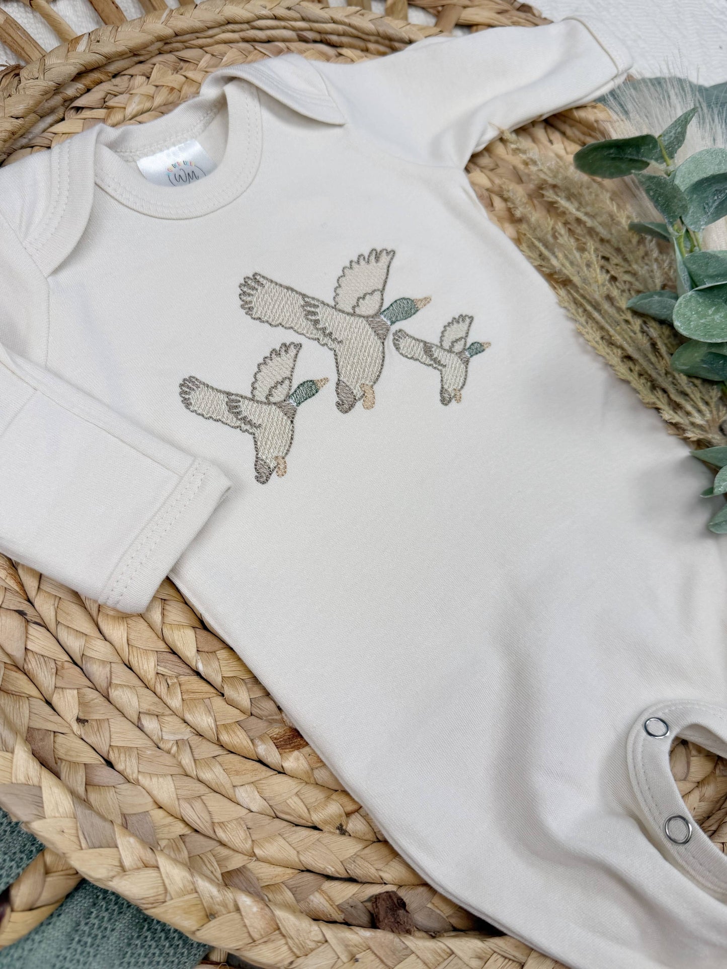 Wonderfully Made - Mallard duck baby footie | Baby Boy Outfit