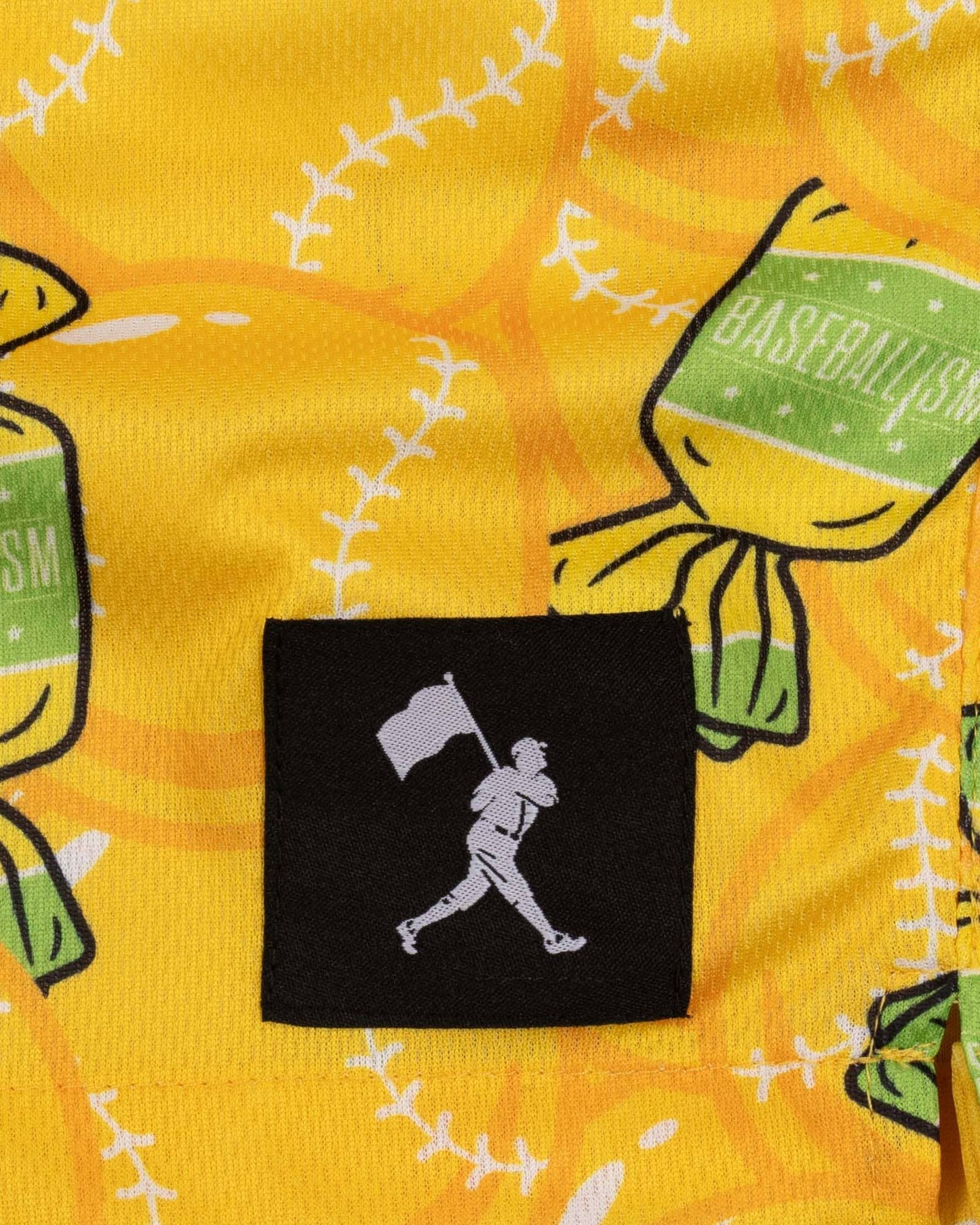 Baseballism - Doubles and Bubbles Diamond Air Youth Mesh Shorts - Banana