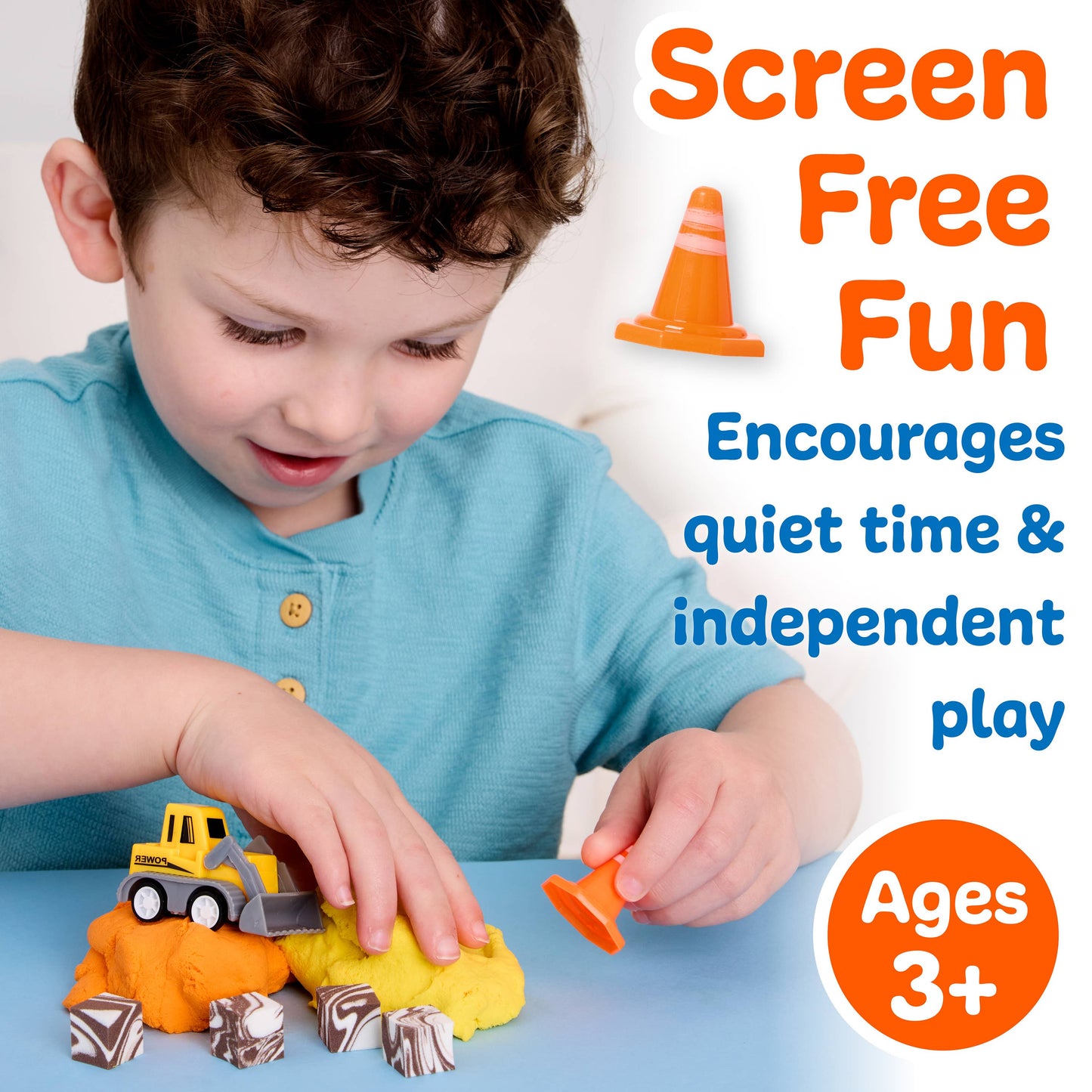 Faber-Castell / Creativity for Kids - Sensory Mini Play Kit Jar with Cloud Clay: Construction Them