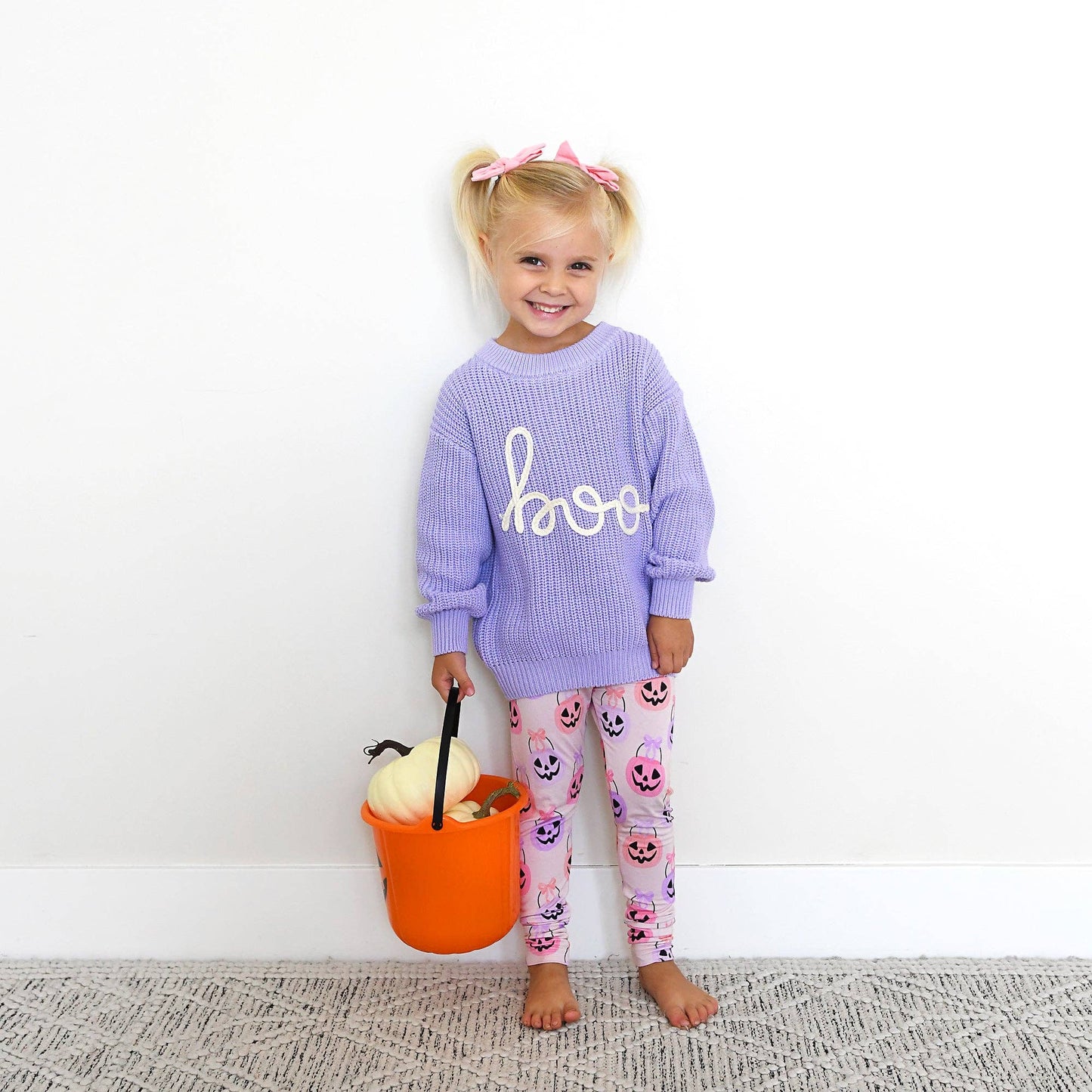 Boo Purple SWEATER Solid Knit Halloween