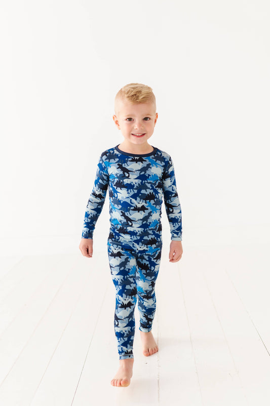 Camo Dino Long Sleeve Jammies Set