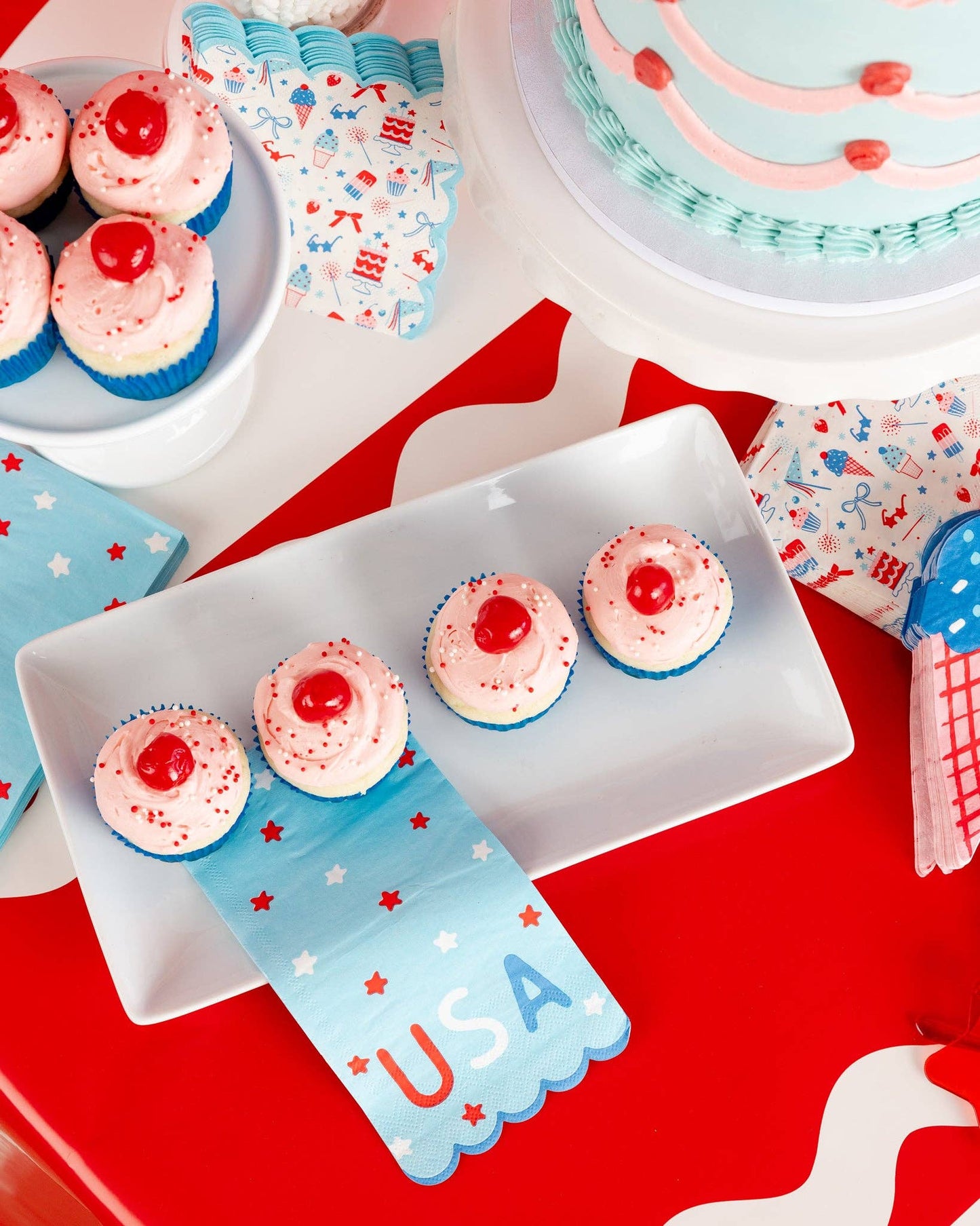 USA Stars Dinner Napkin