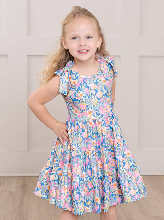 Blossom Breeze Ruffle Bow Dress