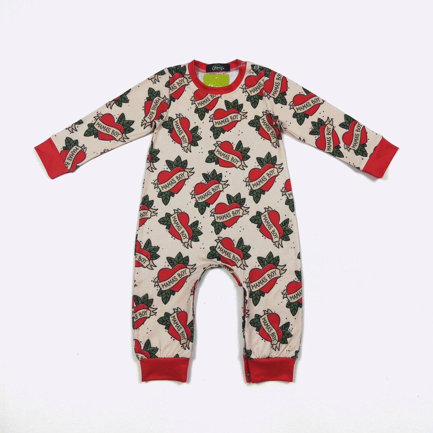 Mama's Boy Heart Boy Romper