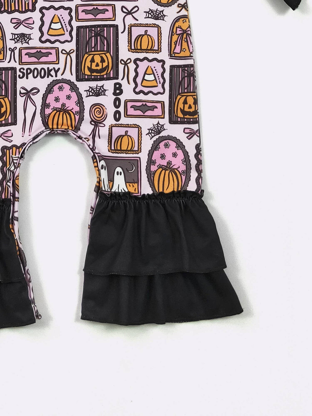 Clover Cottage - Pink Boo Frames Baby Romper