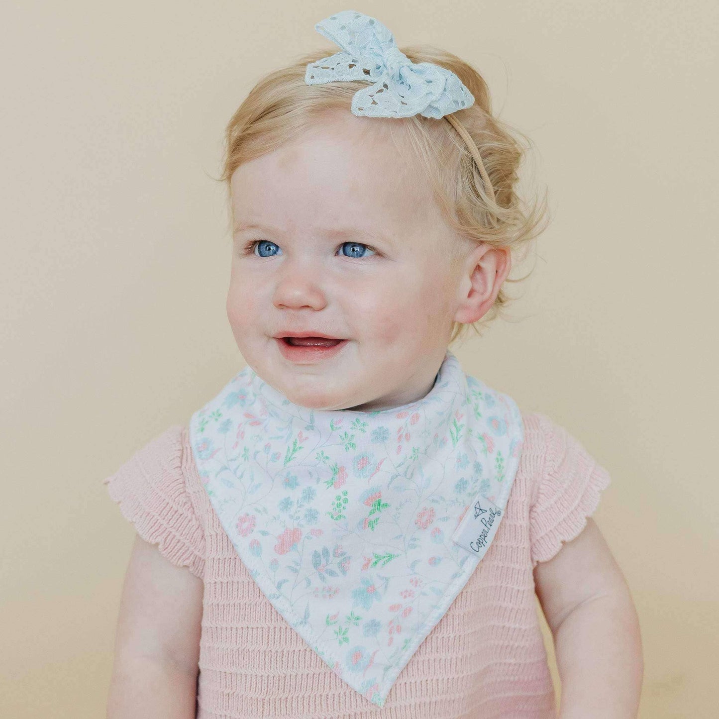 Copper Pearl - 4 Pack Baby Bandana Bibs - Claire