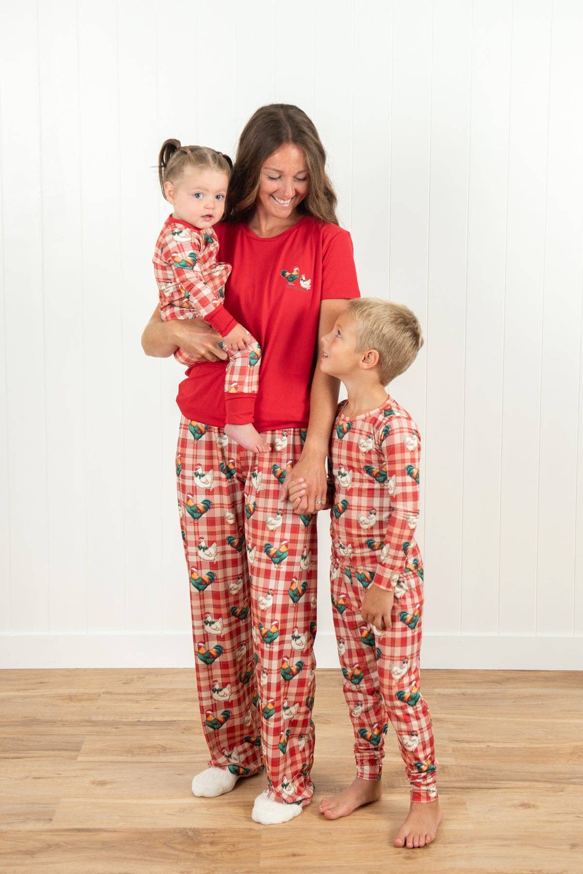 Christmas Chicken Plaid Toddler/Youth Pajama Set
