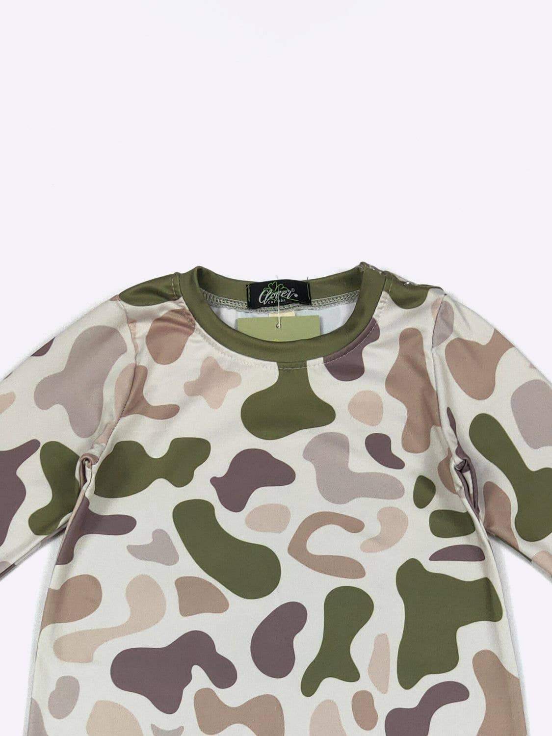Clover Cottage - Outdoor Camo Boy Romper