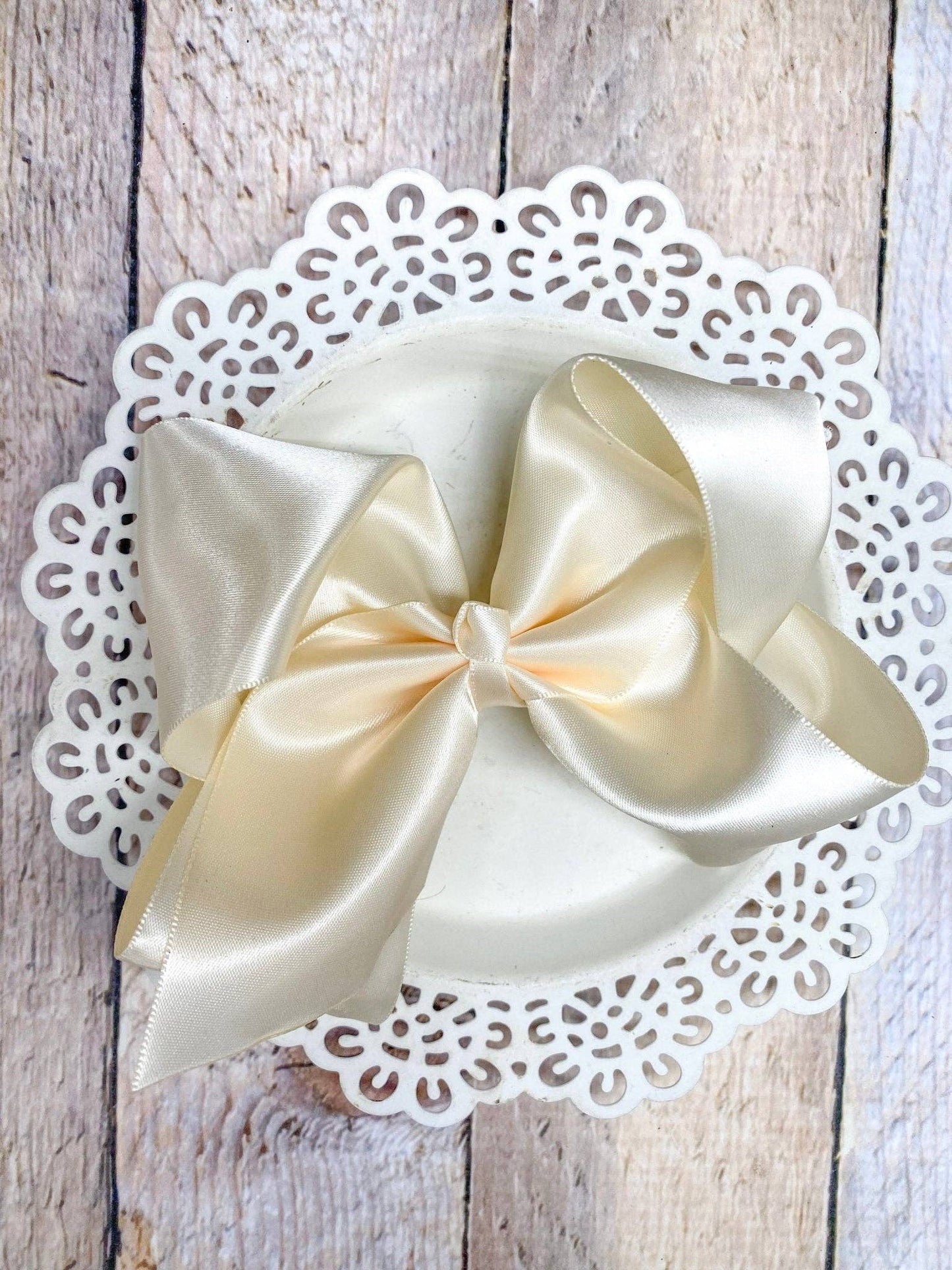 4.5" Classic Satin Hair Bows | Alligator Clips or Headbands