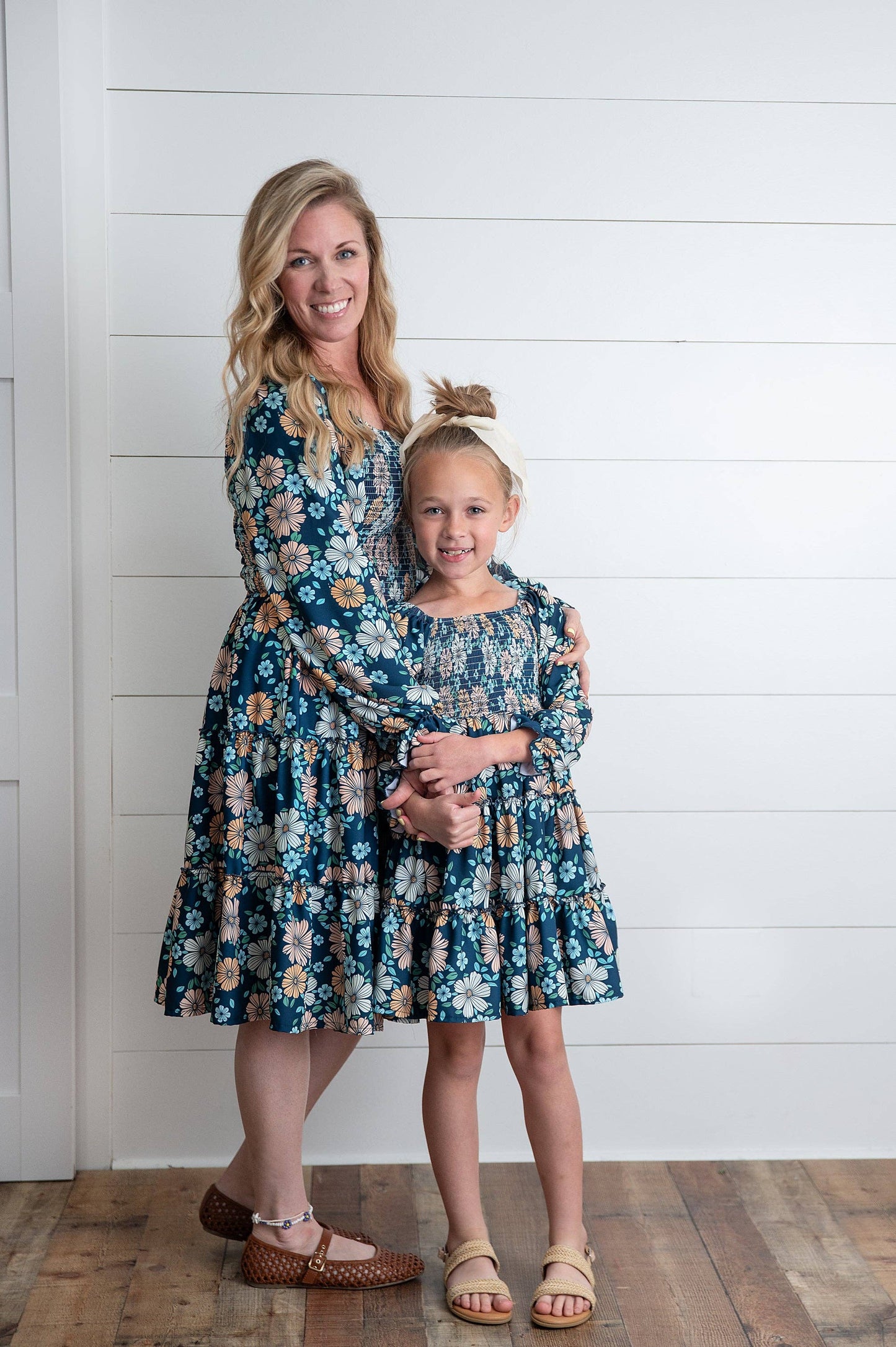 Oopsie Daisy - Women's Grace Floral Mommy & Me Matching Tiered Dress