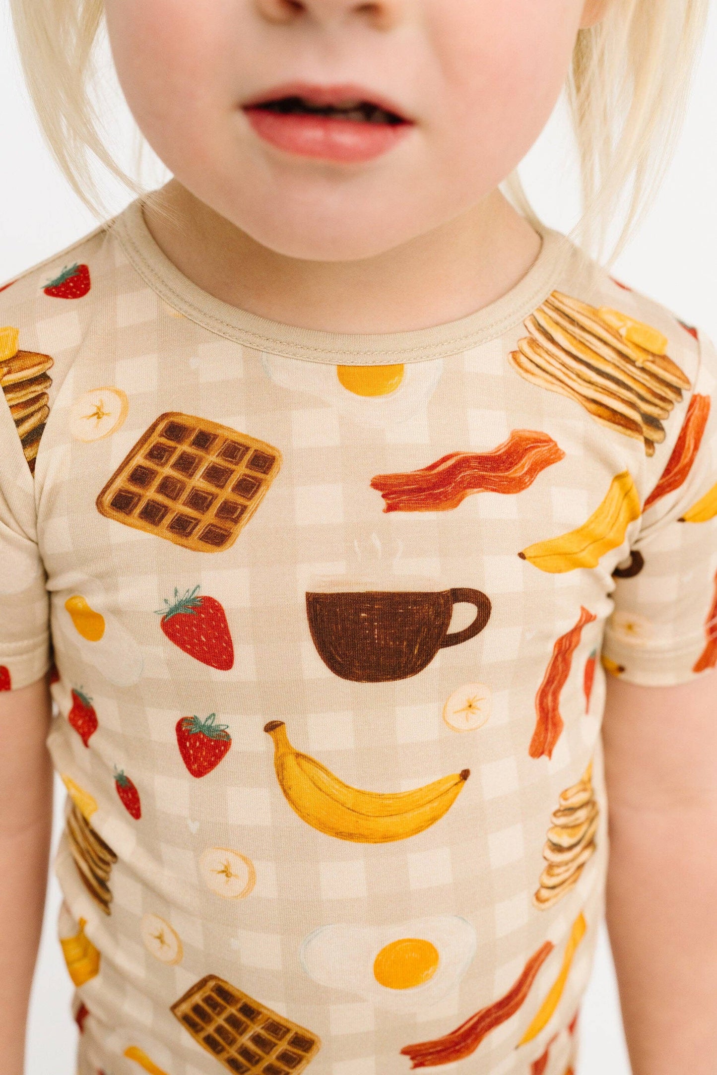 Little One Shop - Breakfast Club Bamboo Short Set