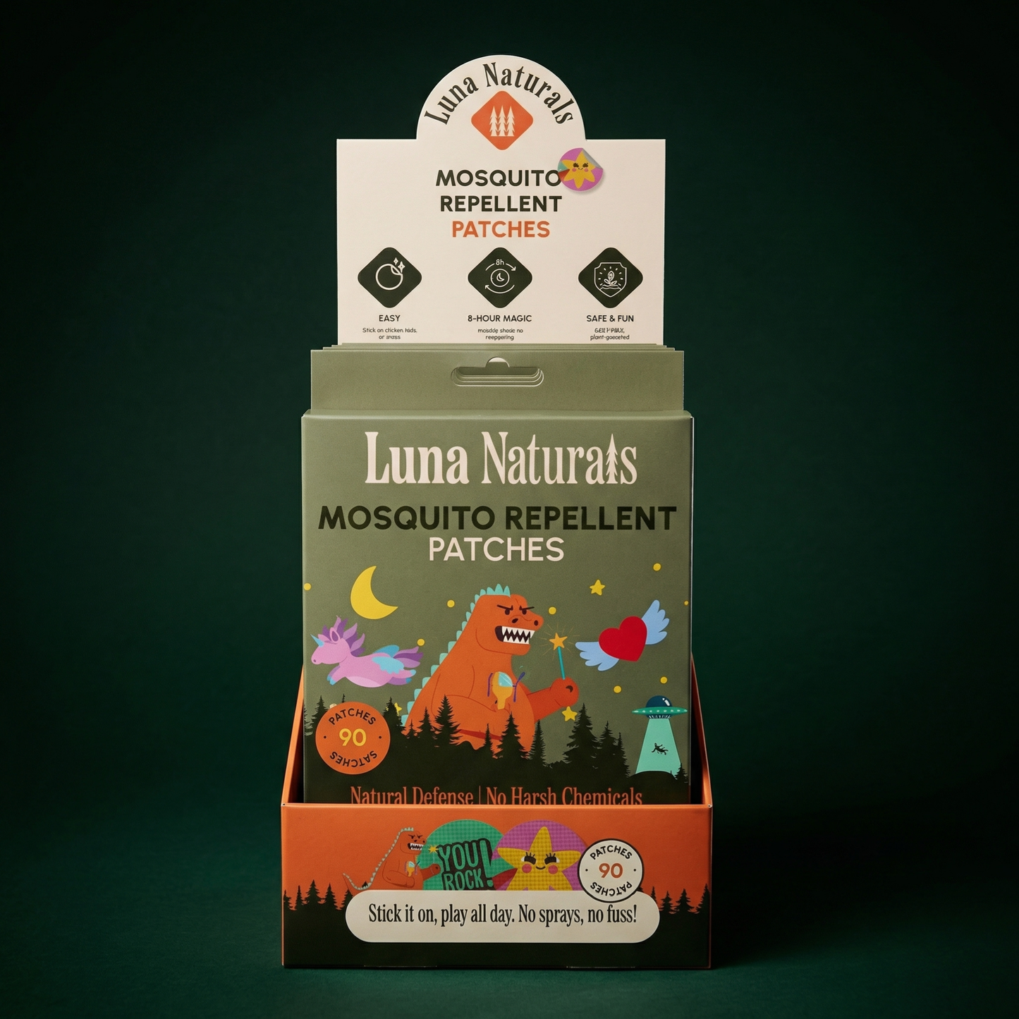 Luna Naturals - Kids Mosquito Repellent Patches | 12 PK | Fresh & Herbal