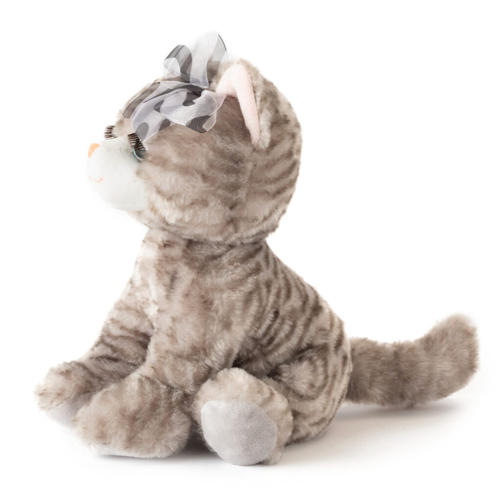 The Petting Zoo - 10" (25cm) Lash'z Tabby Cat Shadow - Grey