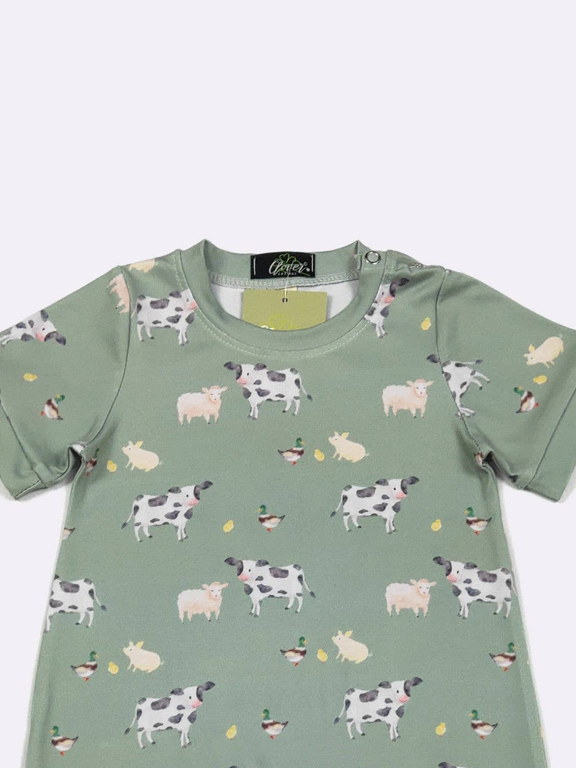 Clover Cottage - Moo Crew Boy Romper