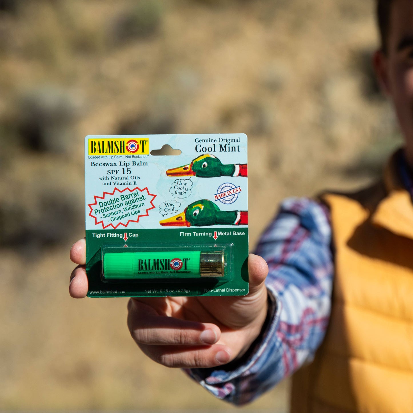 BALMSHOT Lip Balm - Cool Mint Beeswax Lip Balm