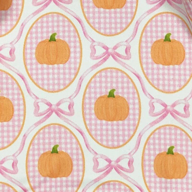Clover Cottage - Pink Gingham Pumpkin Baby Gown