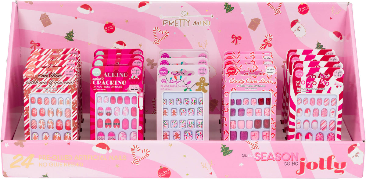 Season to Be Jolly Kids Fake Nails