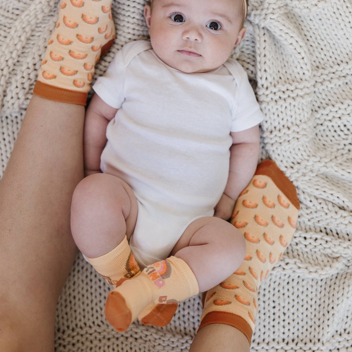 JuJuBe - Mama & Me Socks Set Be Kind Rainbows