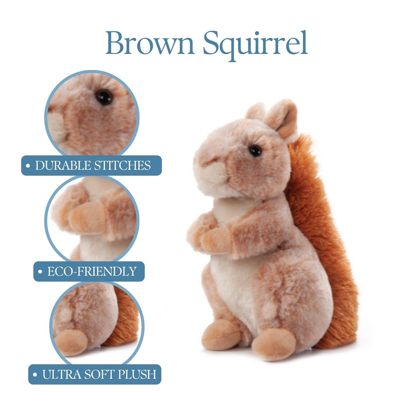 The Petting Zoo - 8" (20cm) Wild Onez Squirrel Tan